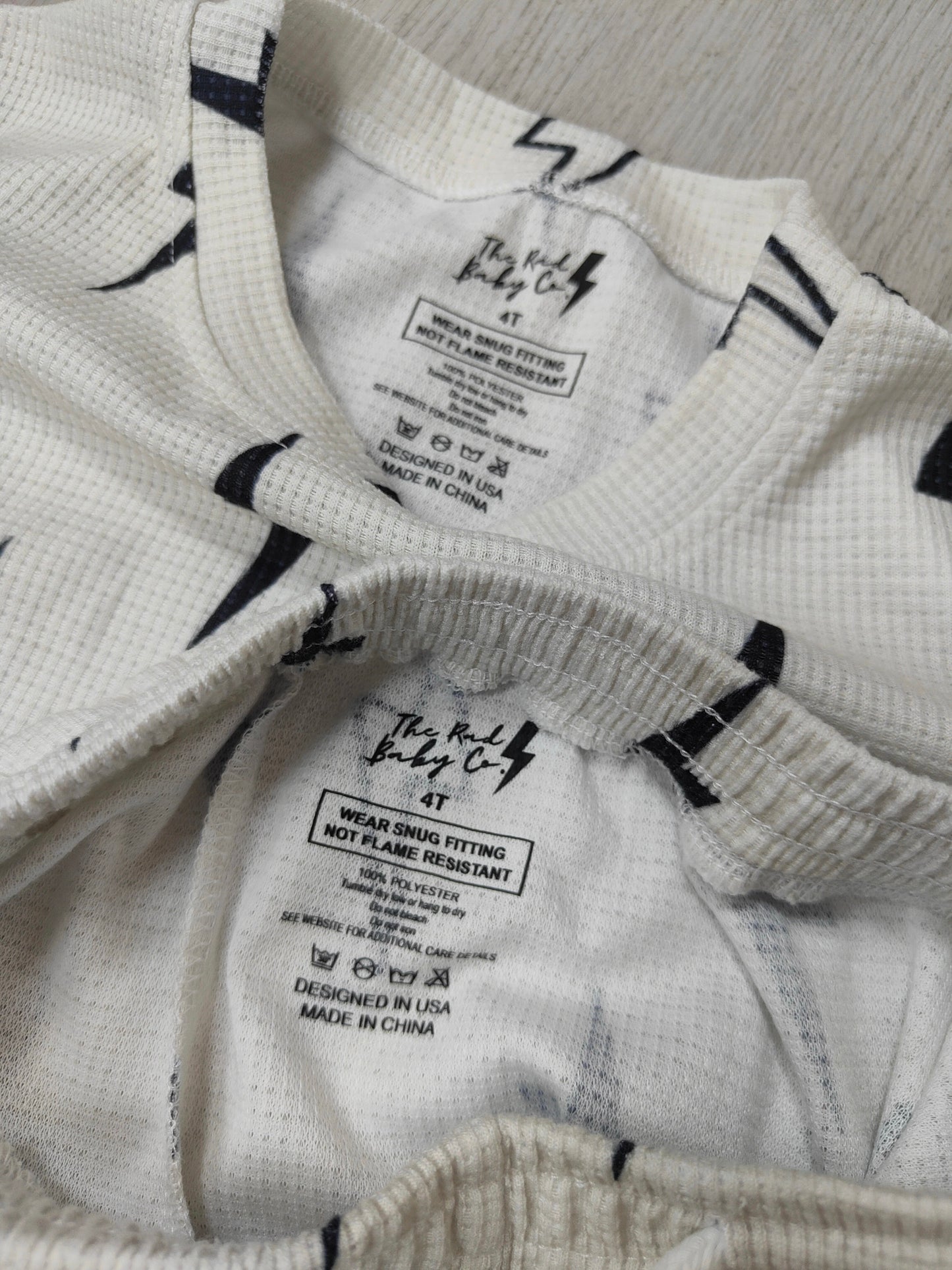 Waffle Knit Bolt Two Piece Set