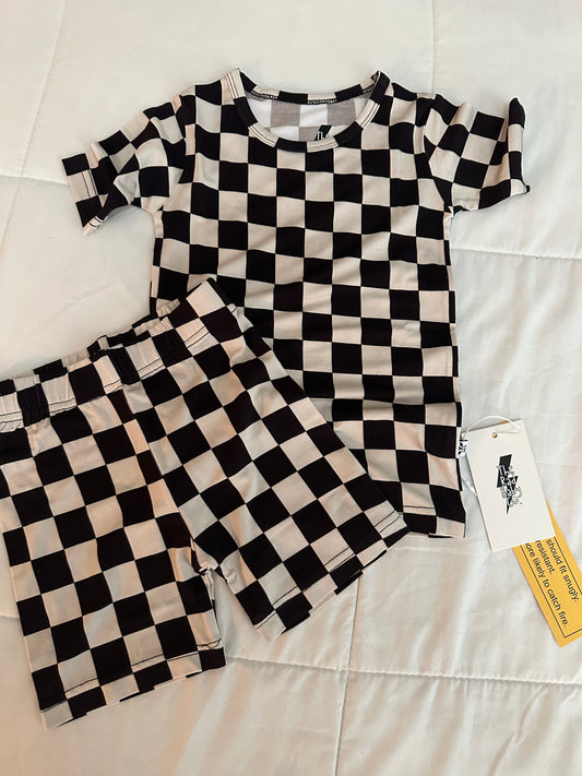 Black&Tan Checker 2 Piece Pajama