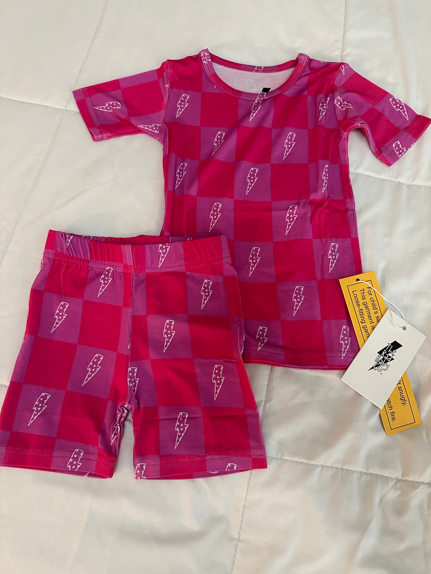 Pink Checker 2 Piece Pajama