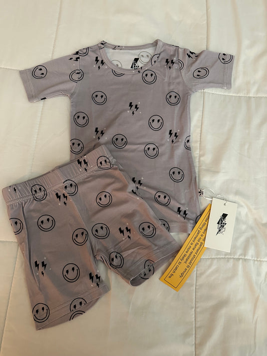 Grey Smiley 2 Piece Pajama